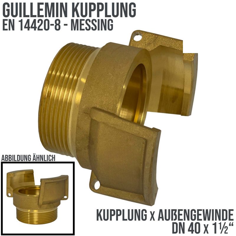 DN 40 Guillemin Kupplung BSPP Außengewinde AG 1 1/2" Messing - PN 16 bar