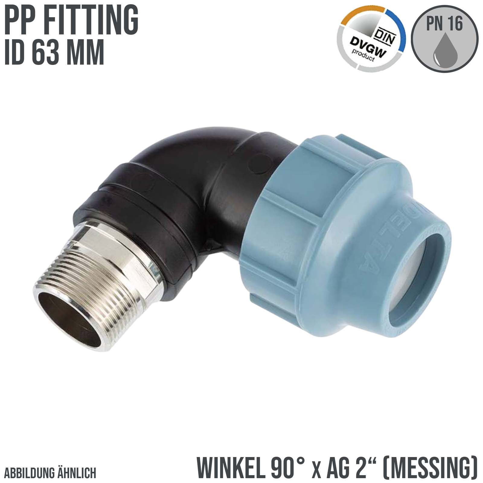 Unidelta PP / PE Klemm Fittings in verschiedenen Ausführungen und Durchmessern für PE Rohre und Flexschlauch finden Sie in unserem Shop.