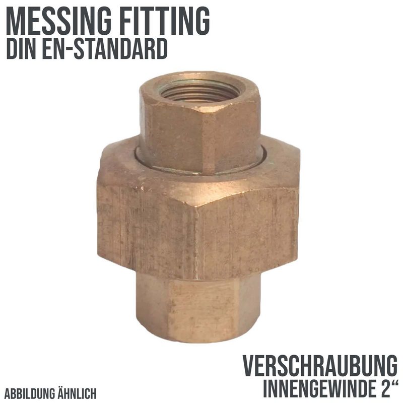 2" Verschraubung Nr. 340 Innengewinde IG Messing Fittings PN 40 bar bar