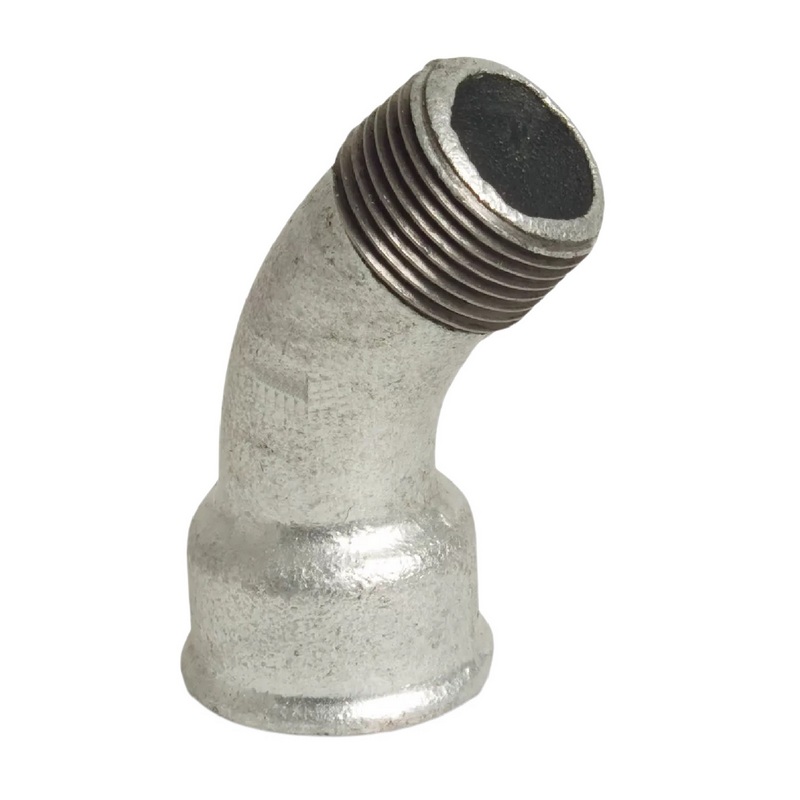 3/8" Gusseisen Temperguss Fitting Nr. 40 Bogen 45° Innen x Außengewinde IG x AGDVGW PN 25 bar