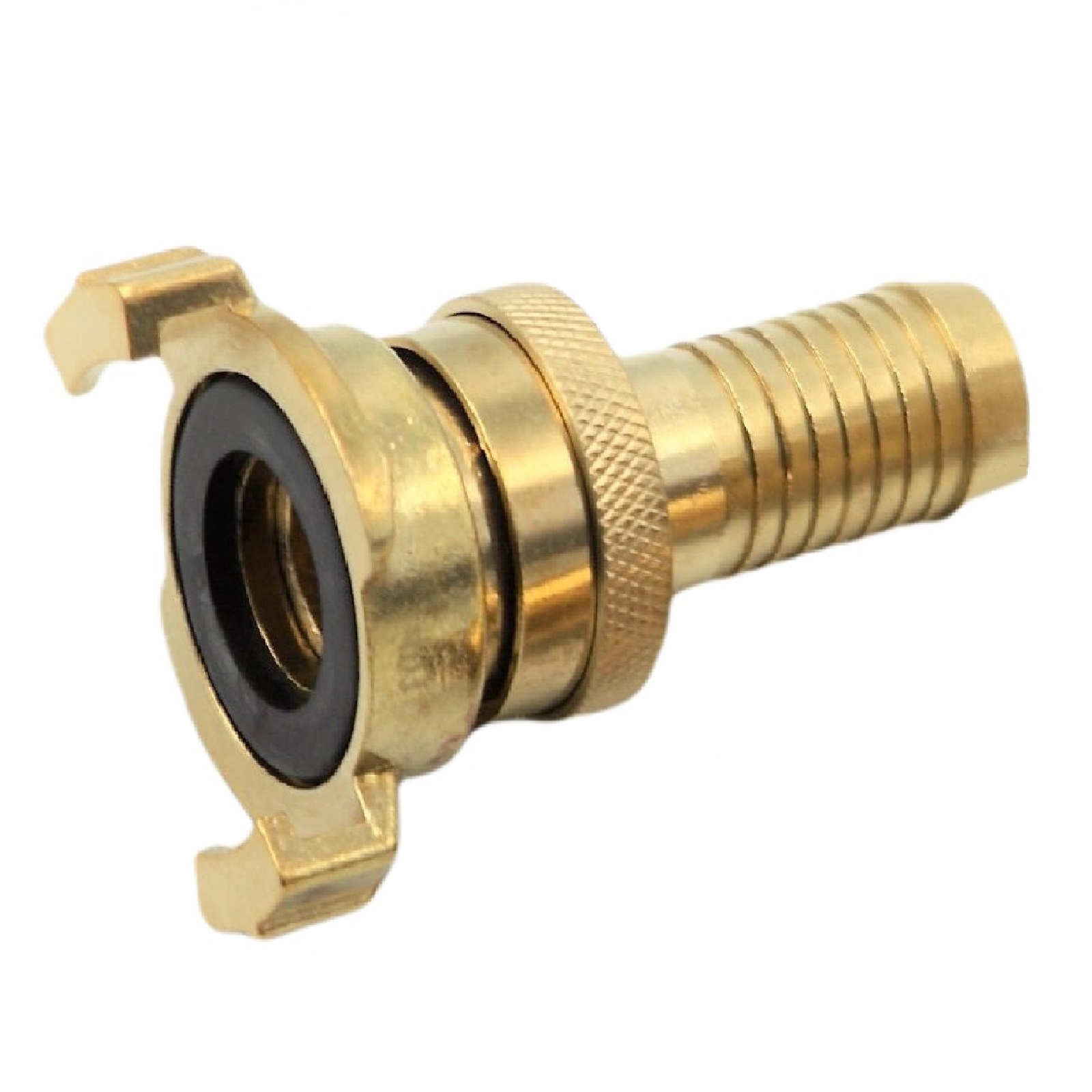 1 1/4" 32 mm Messing Schlauch Schnell Kupplung Tülle mit Kontermutter (GEKA kompatibel) - PN 25 bar