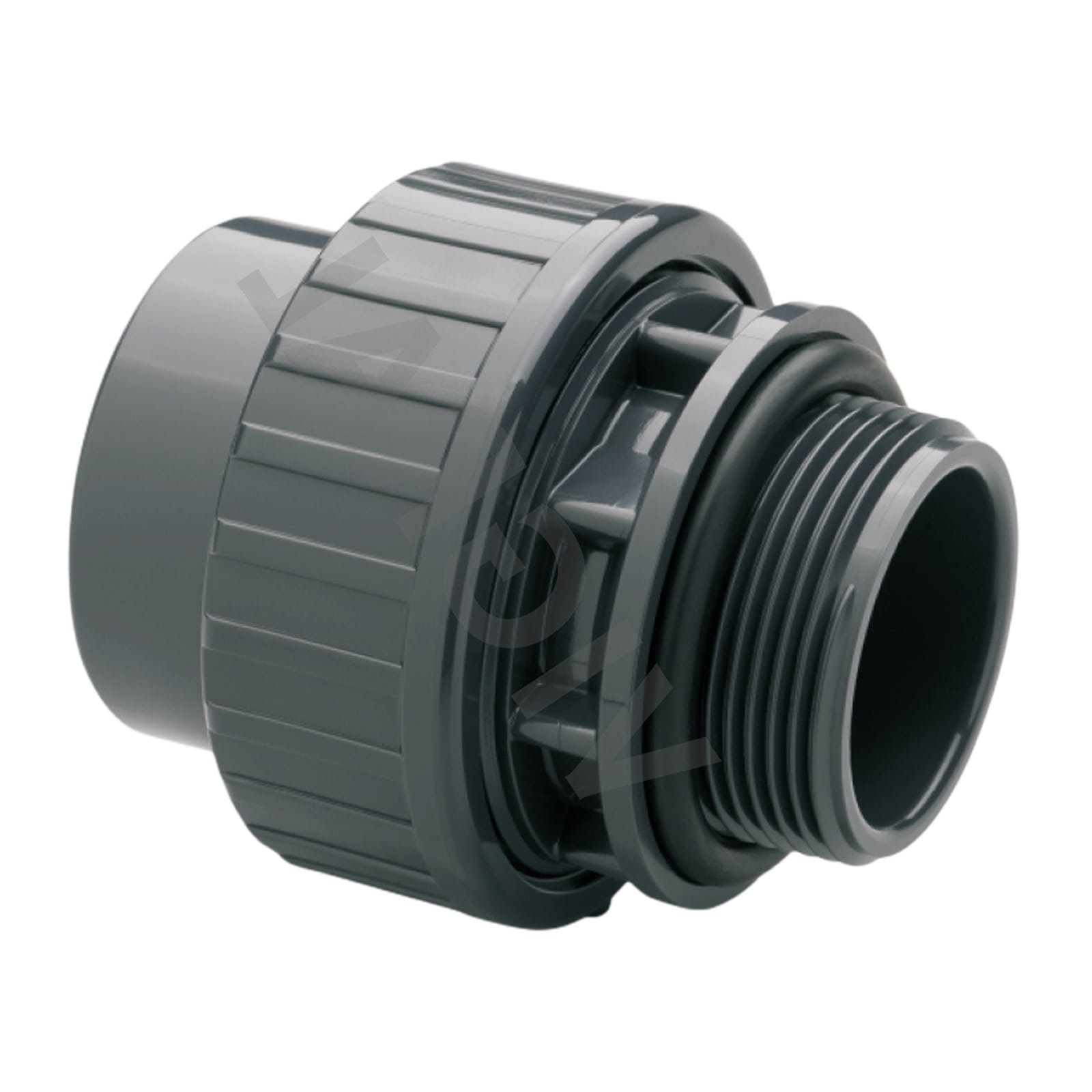 50 mm PVC Klebe Fitting Verschraubung Außengewinde AG O-Ring 50 mm x 2" Muffe Verbinder PN 10 bar 