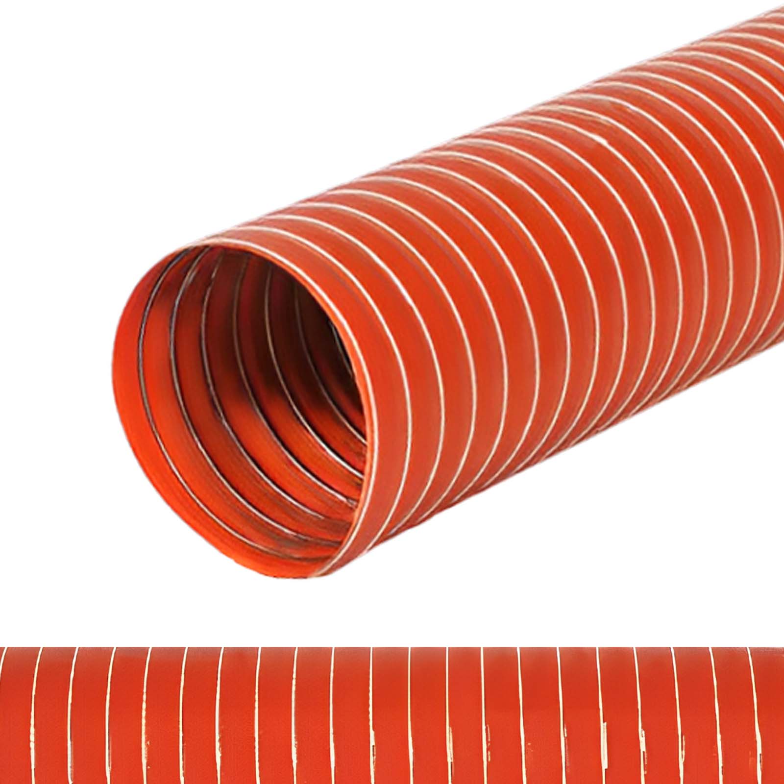 13 mm Silikon Heißluftschlauch rot - einlagig - Wandstärke 0,27 mm - PN 1.8 bar