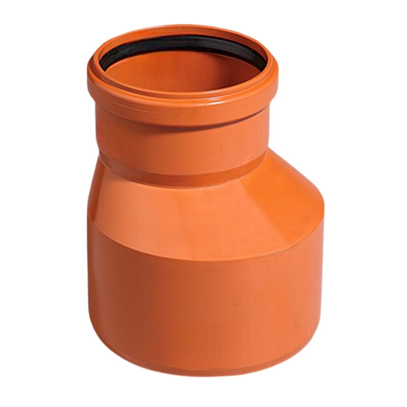 250 x 315 mm PVC Reduzierstück exzentrisch Abfluß Abwasser HT KG Rohr SN4 Muffe Stutzen rostbraun