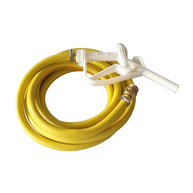 3/4" 19 mm Zapf Schlauch Garnitur mit Doppelnippel AG 1" - 2 m (PP Pistole weiss) - PN 5 bar