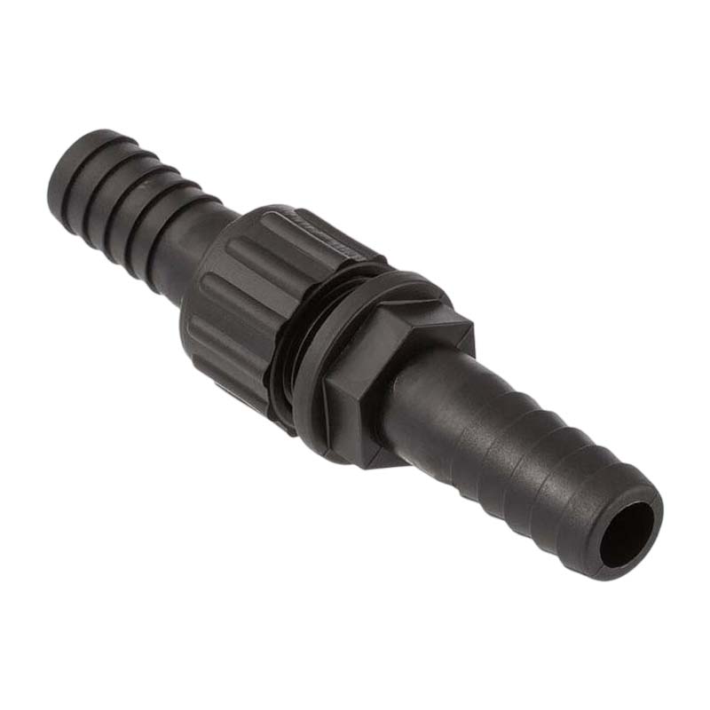16 mm Schlauch Verschraubung 2-fach Stutzen Tülle Pool Teich Garten PP schwarz - PN 6 bar