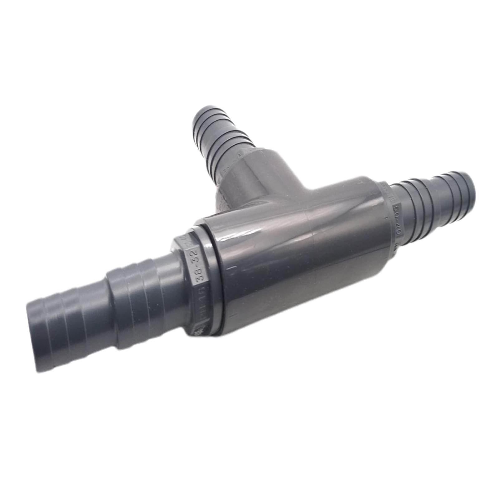32 / 38 mm PVC PROFI T-Stück 90° Schlauch Verbinder Stutzen Tülle Pool Teich Garten - PN 10 bar - Montage-Set