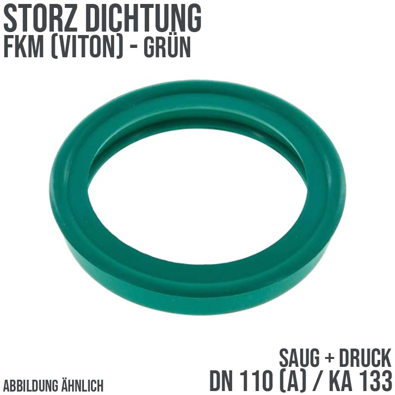 Dichtung STORZ  A DN 110 KA 133 Kupplung (Saug/Druck) FKM (Viton) grün