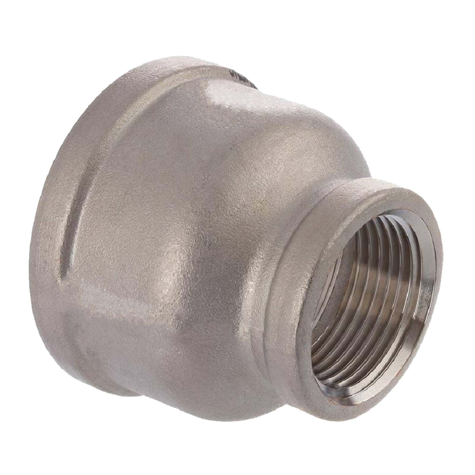 3/8" Edelstahl Fitting V4A AISI 316 Reduziermuffe Innen x Innengewinde IG - 3/8 "x 1/4" - PN 16 bar