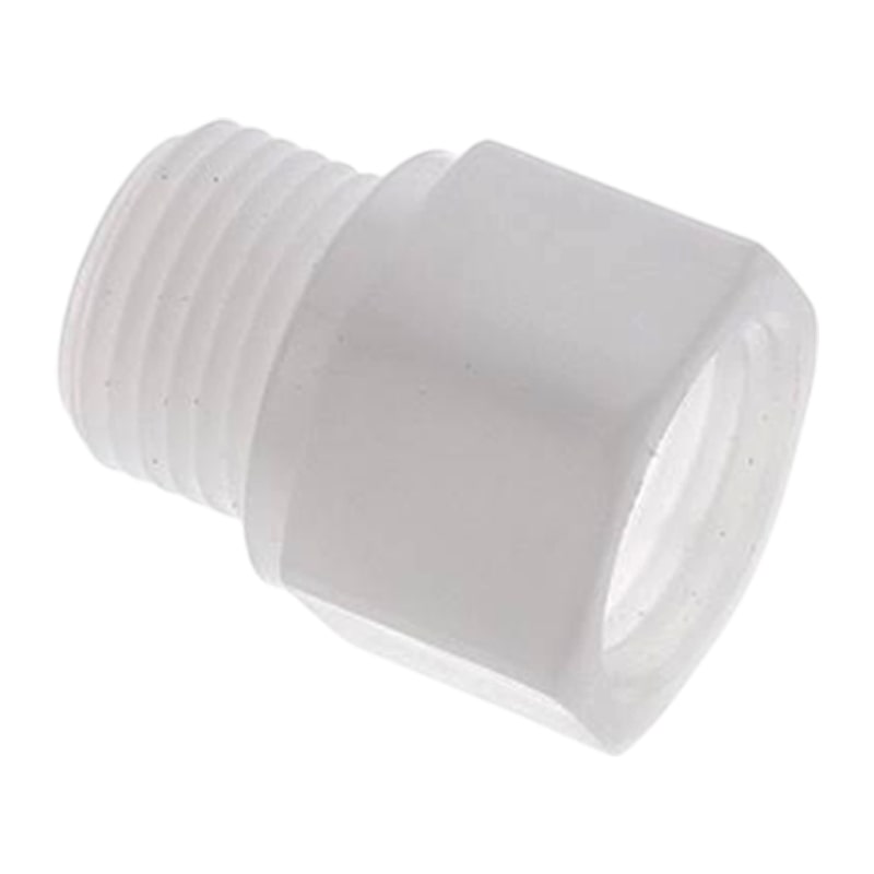 1/4" PP Gewinde Fitting FDA Verlängerung Innen x Außengewinde Verbinder weiß - PN 10 bar