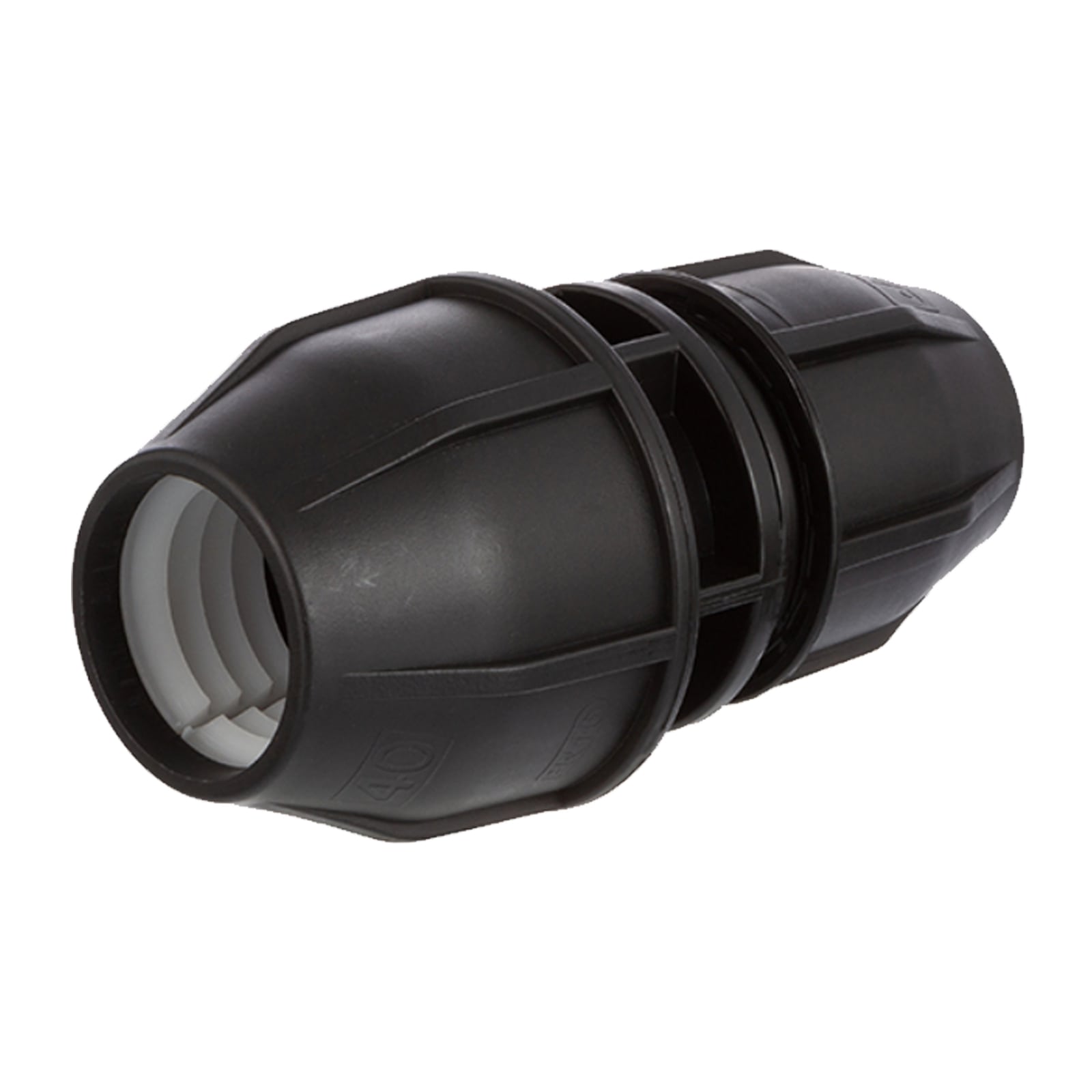 63 x 50 x 63 mm PE PP Fitting Klemm Verbinder Verschraubung Muffe reduziert T-Stück 90° schwarz - PN 16 bar