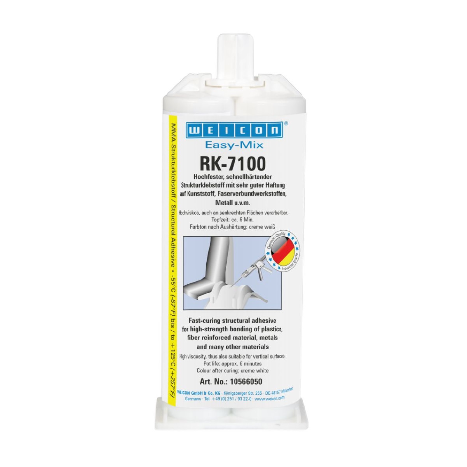 Acrylat Struktur Kleber Easy-Mix RK-7100 Kunststoff Metal - 50ml cremeweiß
