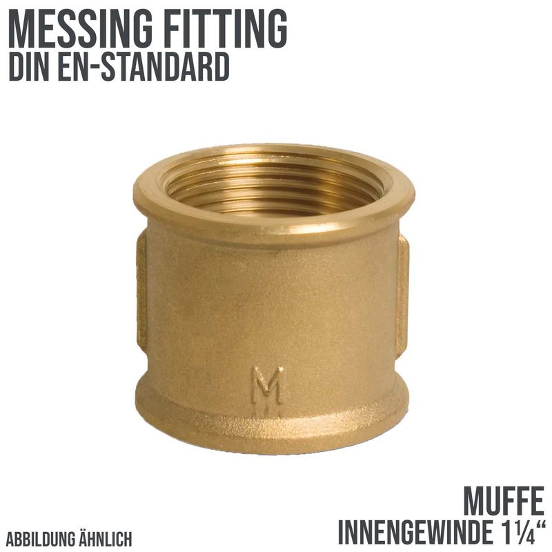 1 1/4" Muffe Nr. 270 Innen x Innengewinde IG Messing Fittings PN 30 bar
