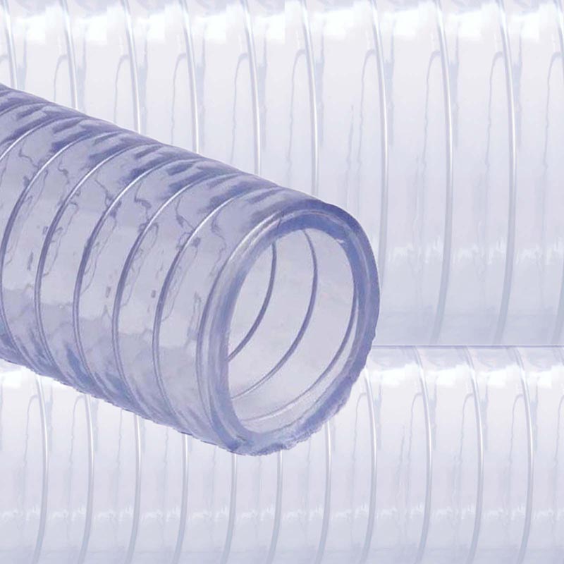 19 mm 3/4" Zoll Saug Ansaug Druck Abwasser Pumpen Schlauch Stahlspirale transparent PN 6 bar