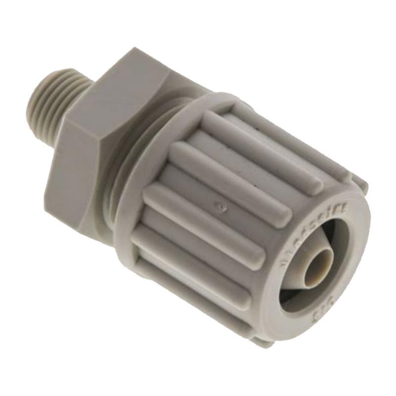 10 x 4 mm x 1/2" Kupplung Außengewinde TX Fitting Gewebe Schlauch Verbinder FDA PP beige - PN 10 bar