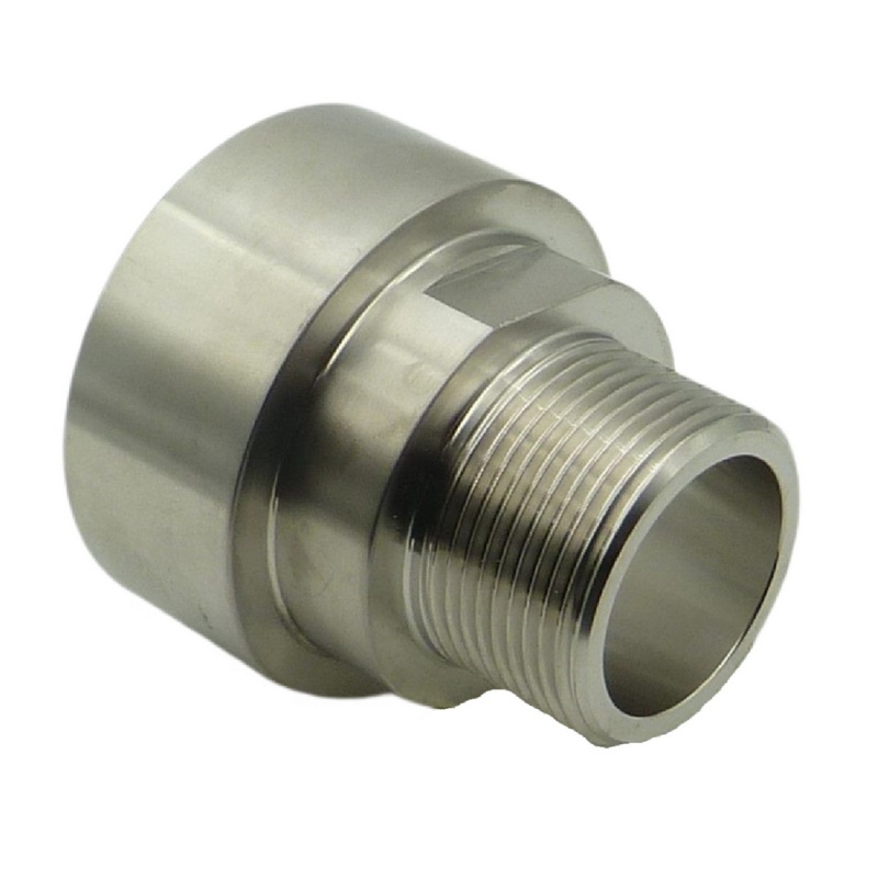 S60 x 6 IBC Adapter mit Außengewinde AG 1 1/2"Edelstahl AISI 316 Container Fass Tank Zubehör PN16 bar