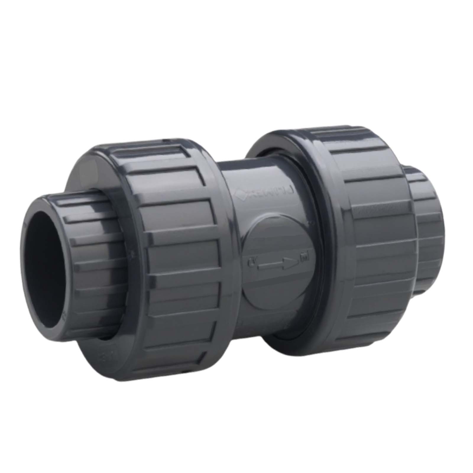 110 mm PVC Rückschlag Ventil federbelastet Klebe Muffe grau - PN 10 bar