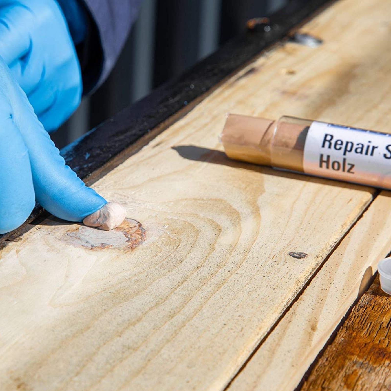 Repair Reparatur Stick Knete Epoxidharz Holz beige restelastisch beige - 56 gr