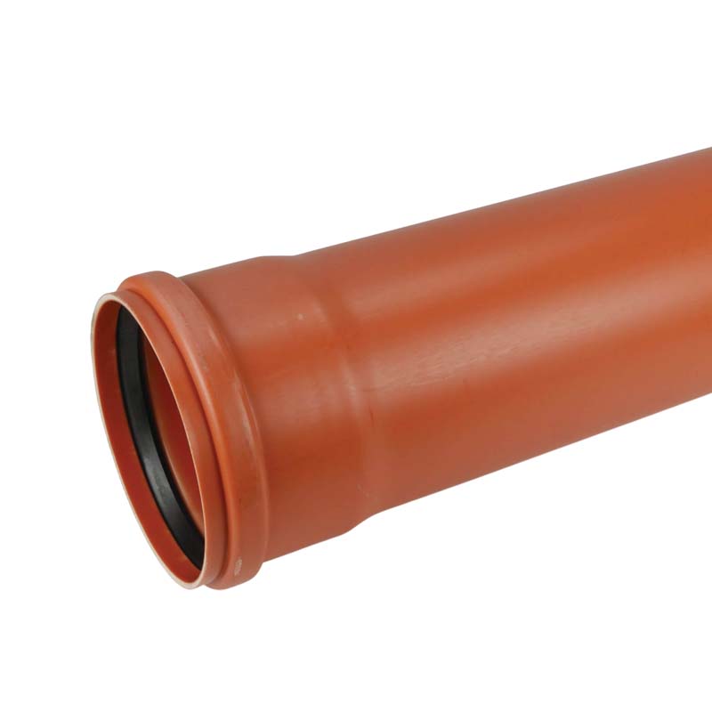 110 x 3,2 mm PVC Abfluß Abwasser HT KG Rohr SN4 rostbraun - 1,0 m Fixlänge