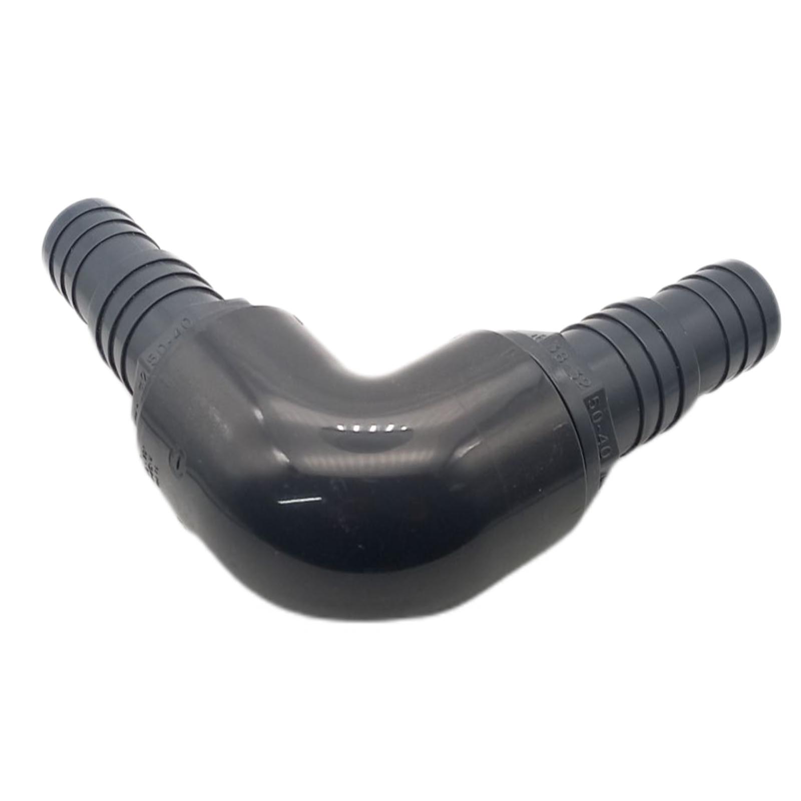 32 / 38 mm PVC PROFI Winkel 90° Schlauch Verbinder Stutzen Tülle Pool Teich Garten - PN 10 bar - Montage-Set