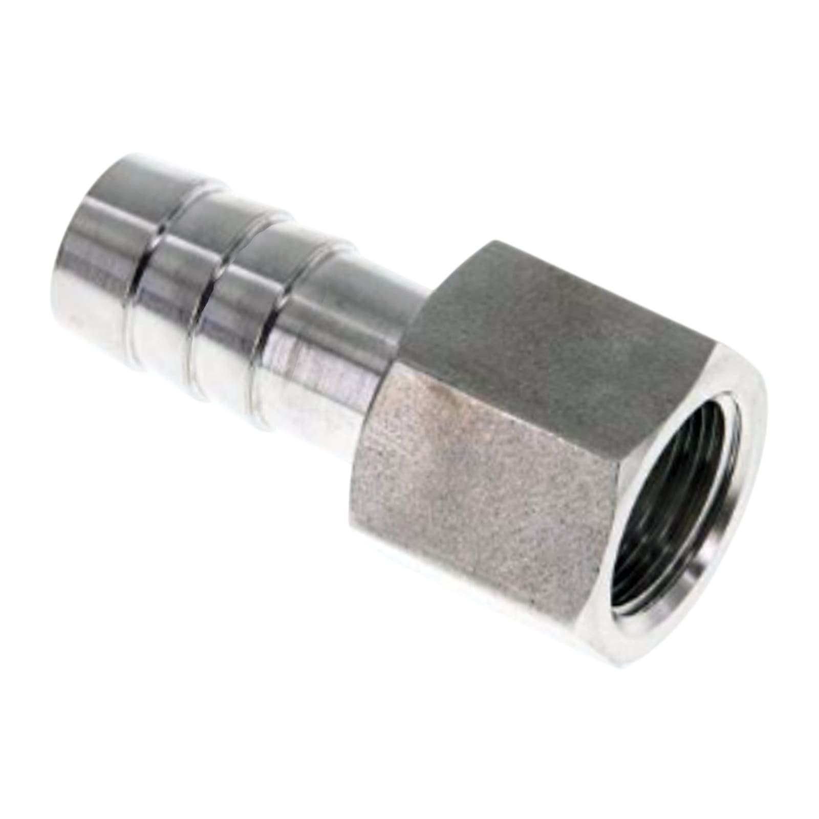 3/4" x 25 mm Schlauch Tülle Stutzen Innengewinde IG Nippel Edelstahl AISI 316 VA Fitting - PN 20 bar
