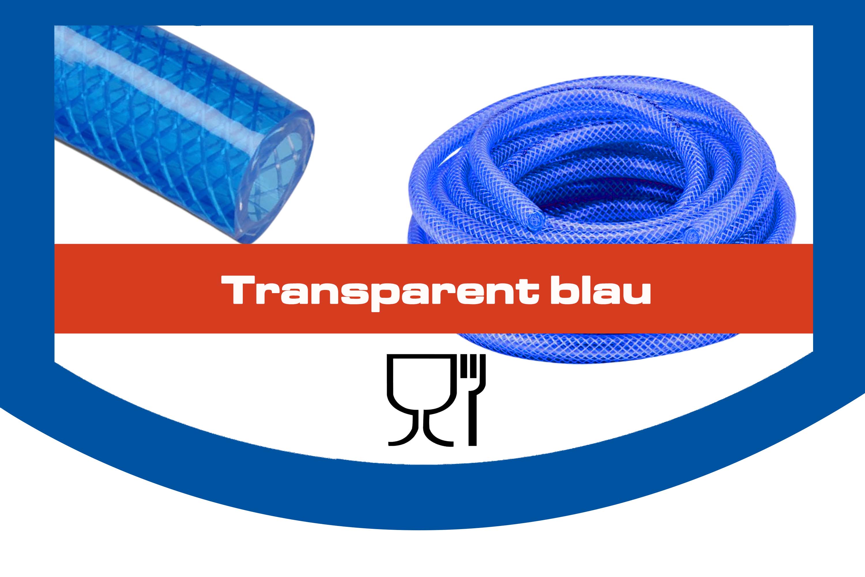 Transparent blau