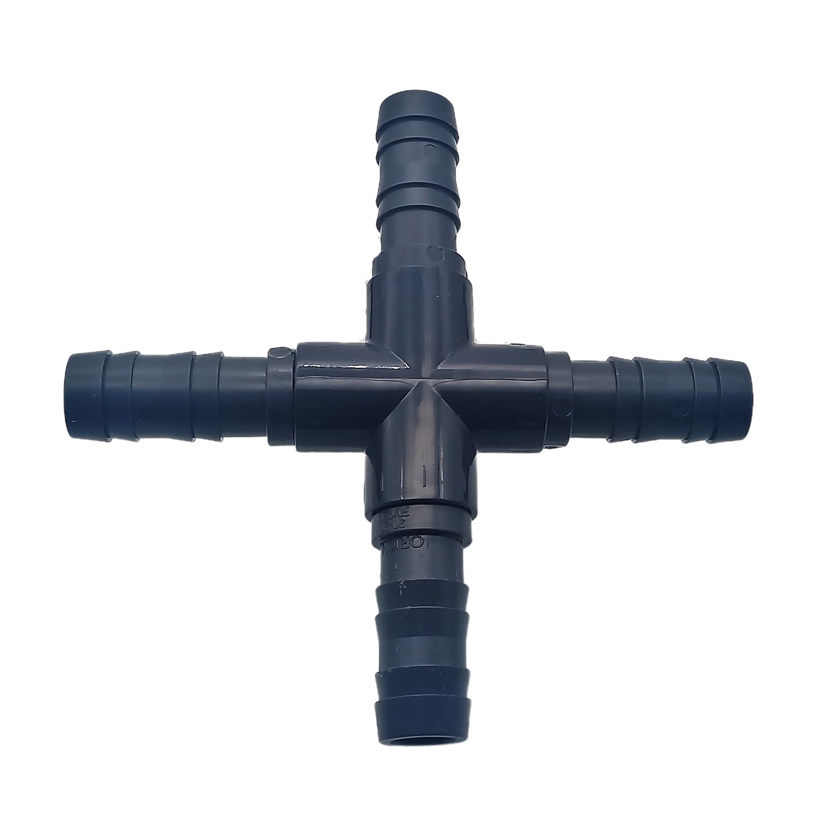 20 mm PVC PROFI Kreuz 90° Schlauch Verbinder Stutzen Tülle Pool Teich Garten - PN 10 bar - Montage-Set