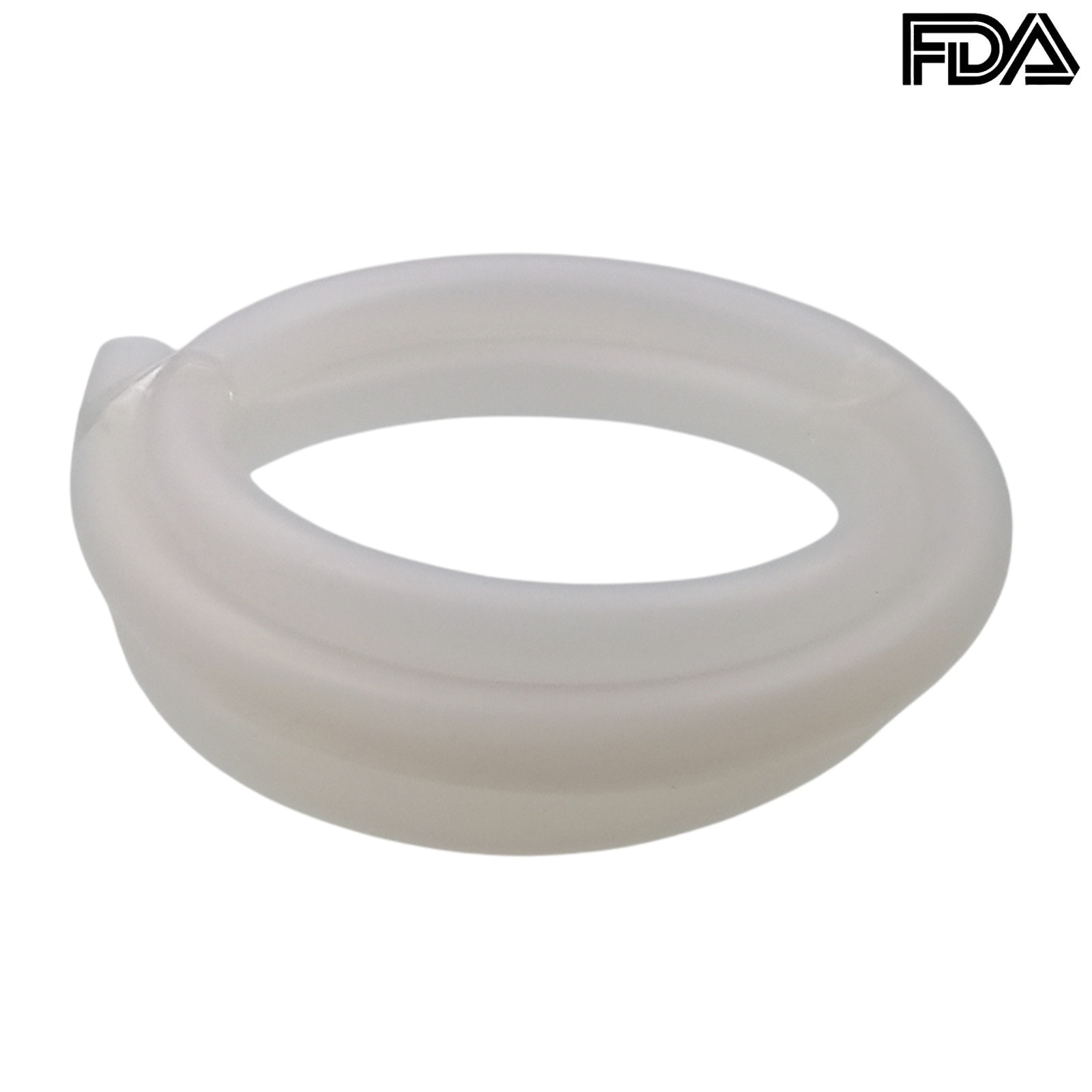 25 x 35 mm Silikon Silicon Industrie Schlauch transparent talkumiert Lebensmittel FDA - 25 m
