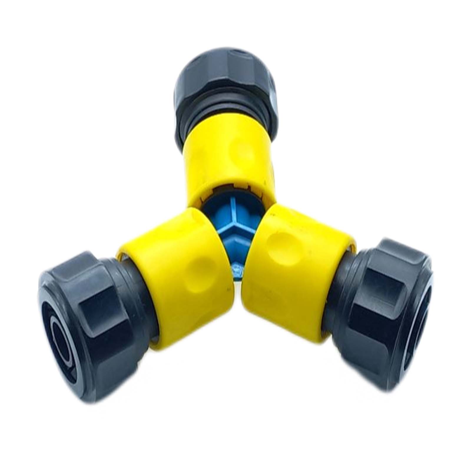5/8" Zoll 16 mm 3-fach Verteiler Click-System Schlauch Kupplung Stecker Anschluss - SET