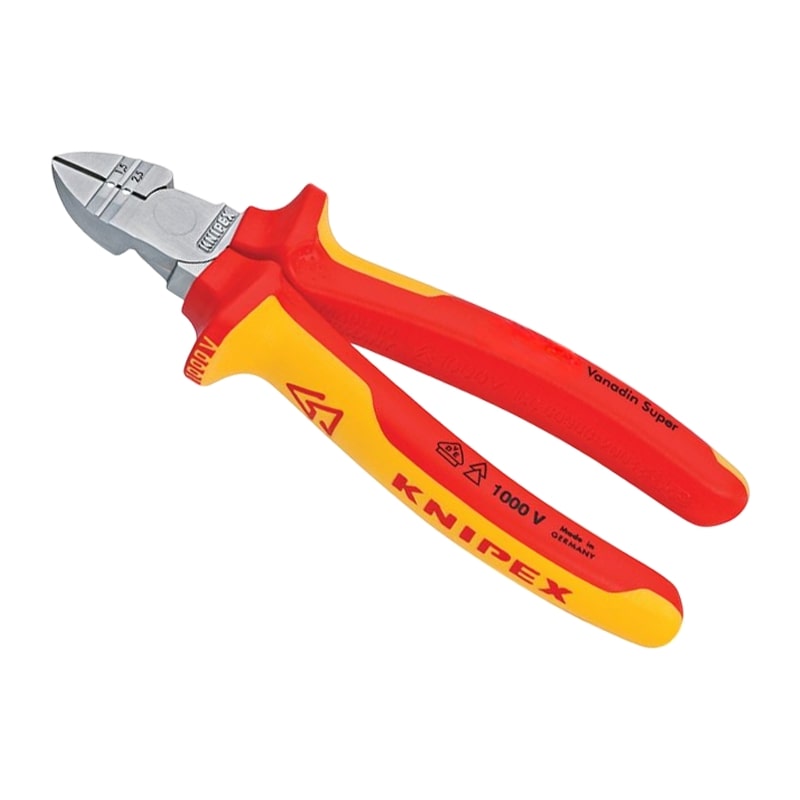 160 mm Abisolier Seiten Schneider Zange VDE verchromt 2K Griffe Knipex