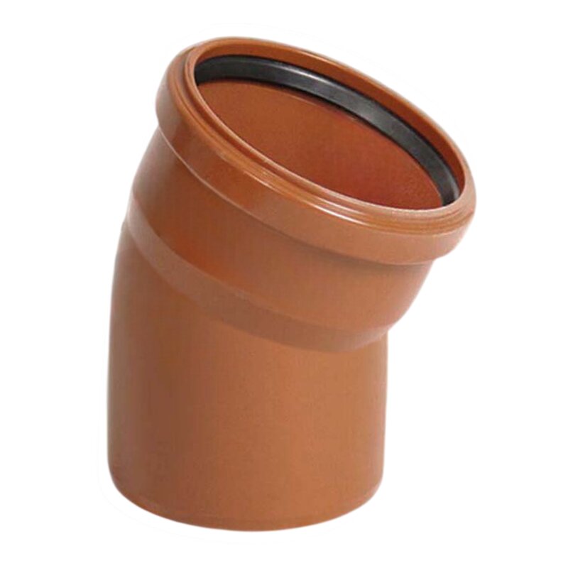 125 mm PVC Bogen 30° Abzweig Abfluß Abwasser HT KG Rohr SN4 Steckmuffe x Stutzen rostbraun