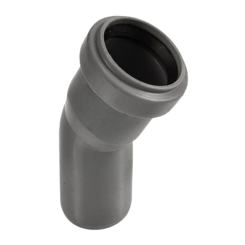 110 mm PP Bogen 30° Abzweig Abfluß Abwasser HT KG Rohr Steckmuffe x Stutzen grau