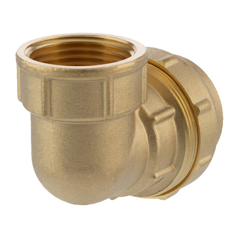 20 mm x 1/2" PE Fitting Klemm Verbinder Messing Verschraubung Muffe Winkel 90° x IG DVGW - PN 16 bar