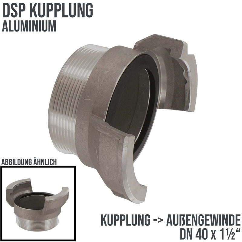 DN 40 DSP Kupplung Aluminium BSP Außengewinde AG 1 1/2" - PN 16 bar