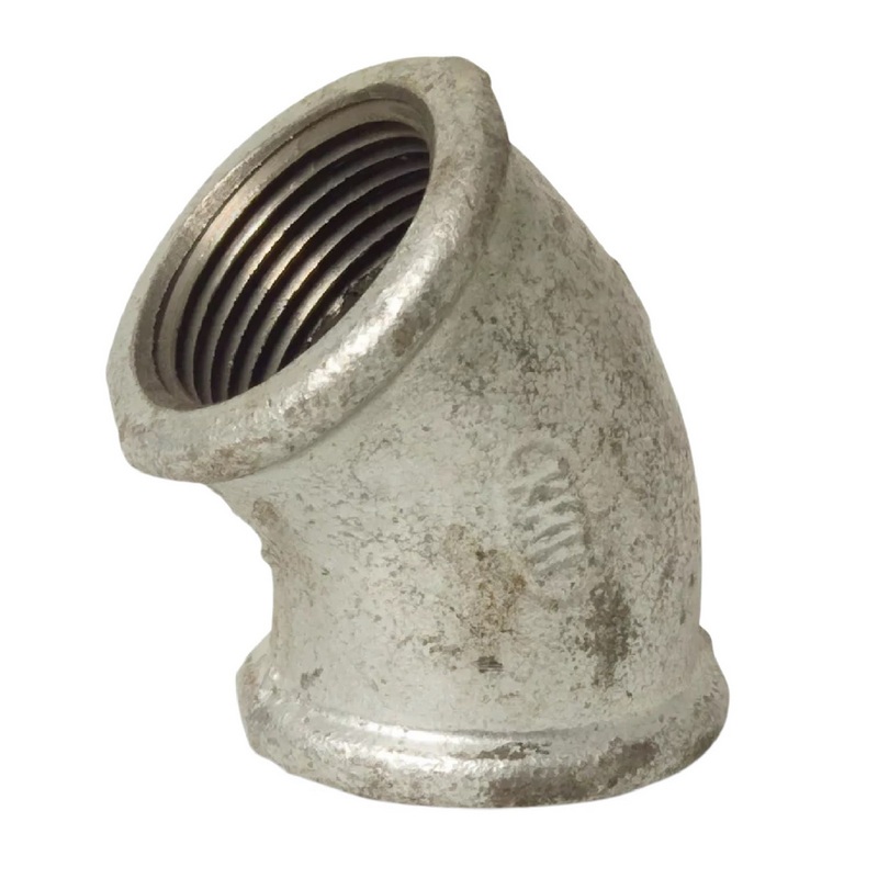3/8" Gusseisen Temperguss Fitting Nr. 120 Winkel 45° Innengewinde IG DVGW PN 25 bar