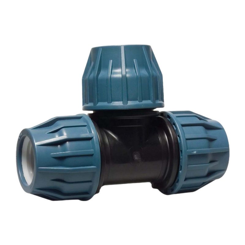 110 mm PE PP Fitting Klemm Verbinder Verschraubung Muffe Rohr T-Stück 90° DVGW - PN 16 bar