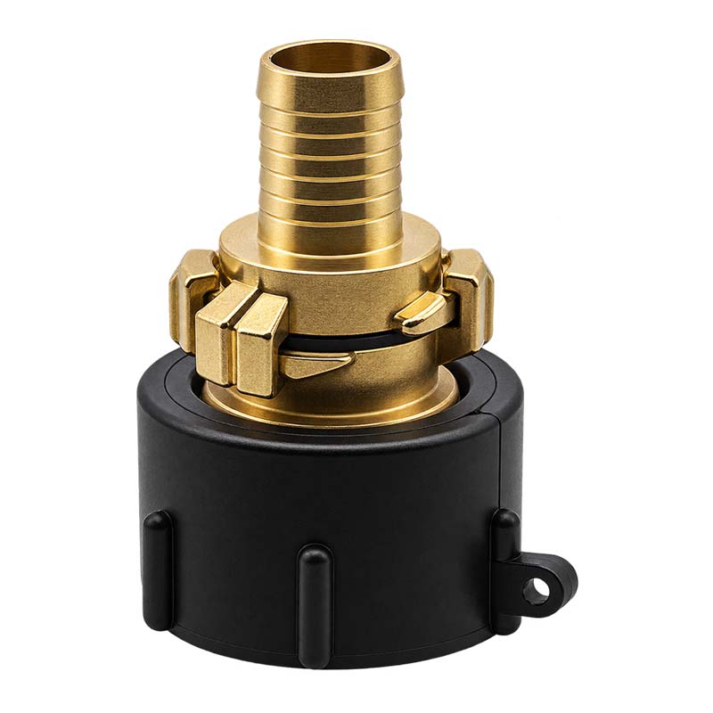 S60 x 6 IBC Adapter auf Schnellanschluss + Kupplung 1" 25 mm Container Tank Zubehör (GEKA kompatibel)