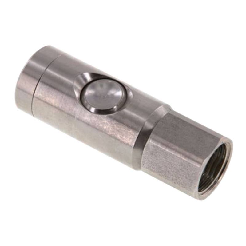 Druckluft Sicherheits Kupplung drehbar Edelstahl NW 7.2 Innengewinde IG 1/4" - PN 12 bar