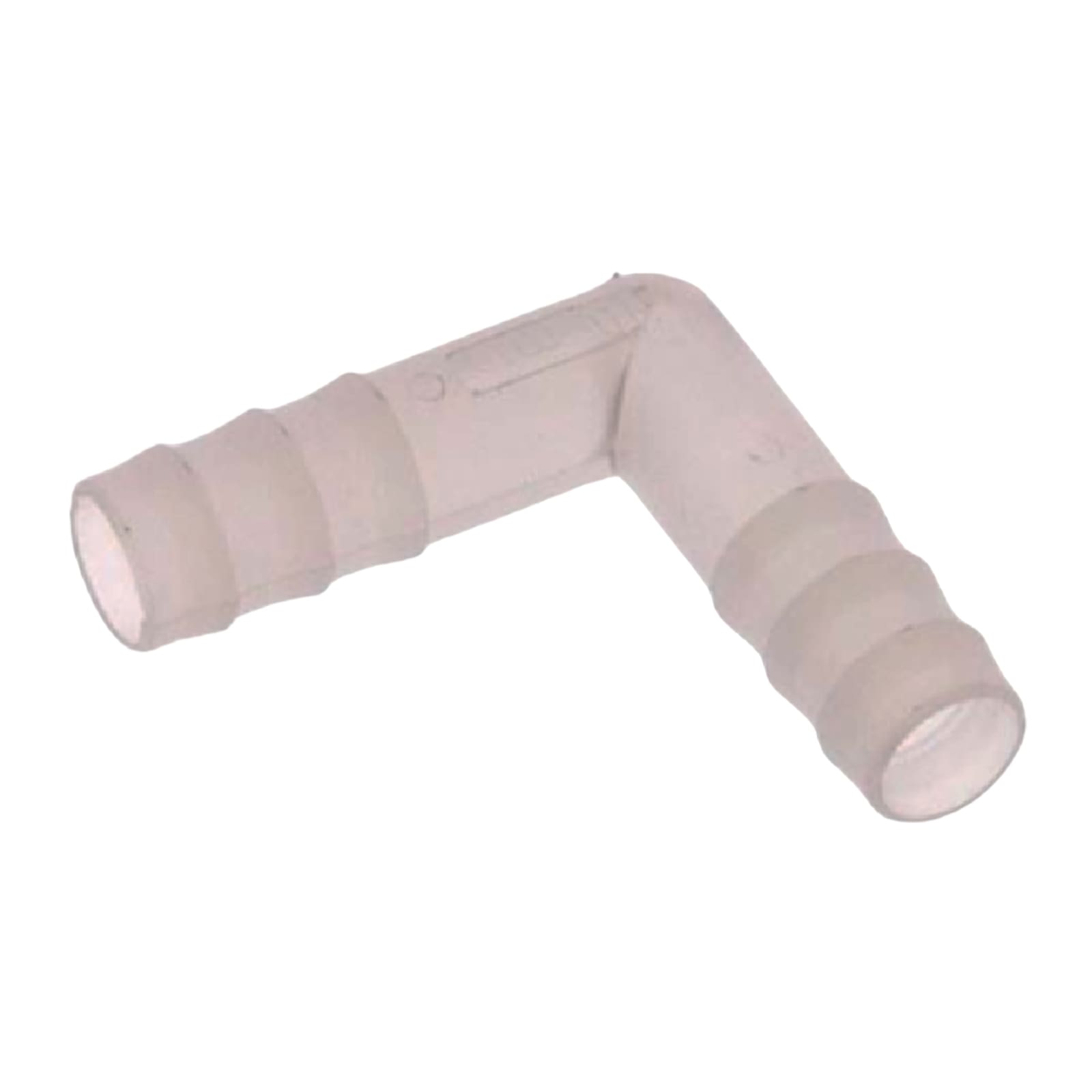 10 mm PVDF Winkel 90° Schlauch Verbinder Stutzen Tülle Fitting FDA Lebensmittel weiss PN 10 bar