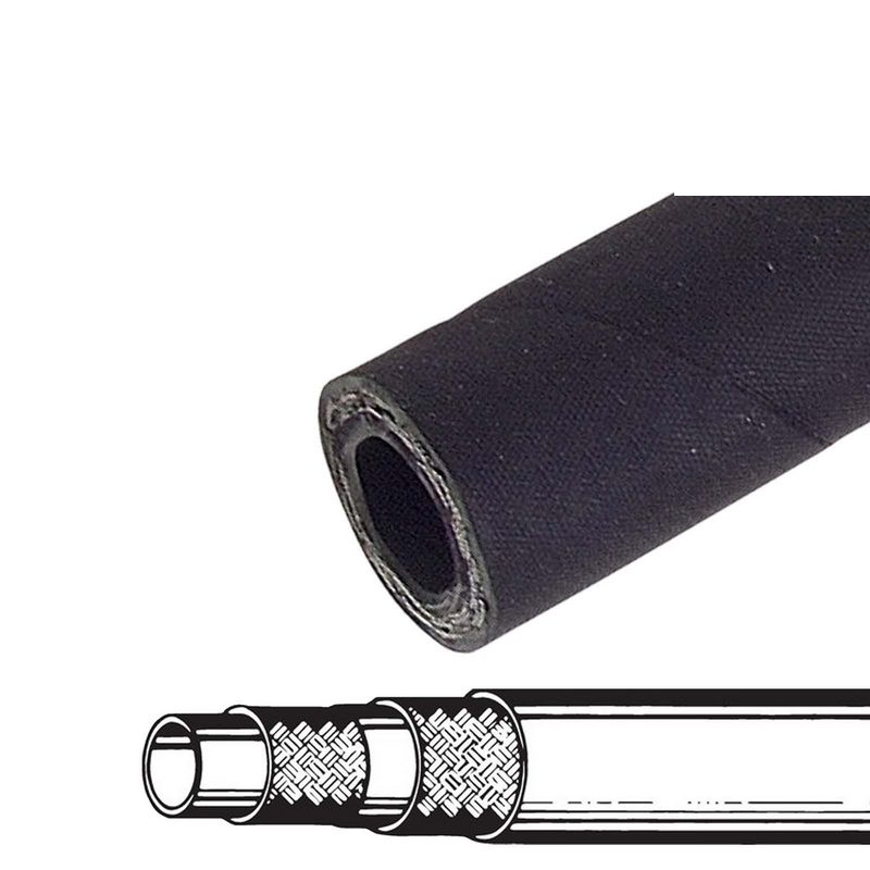 7,9 x 16,3 mm 2 SN DN 8 Hochdruck Hydraulik Wasser Kraftstoff Schlauch zweifach Draht Einlage schwarz EN 853 - PN 350 bar