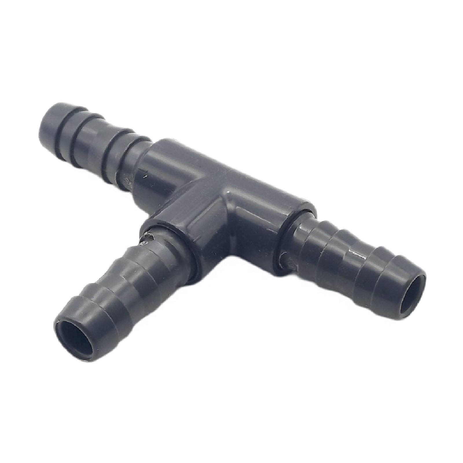 16 mm PVC PROFI T-Stück 90° Schlauch Verbinder Stutzen Tülle Pool Teich Garten - PN 10 bar - Montage-Set