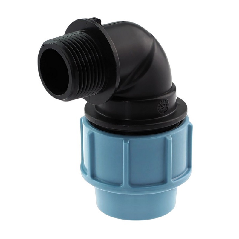 16 mm x 3/4" PE PP Fitting Klemm Verbinder Verschraubung Muffe Rohr Kupplung x AG DVGW - Unidelta