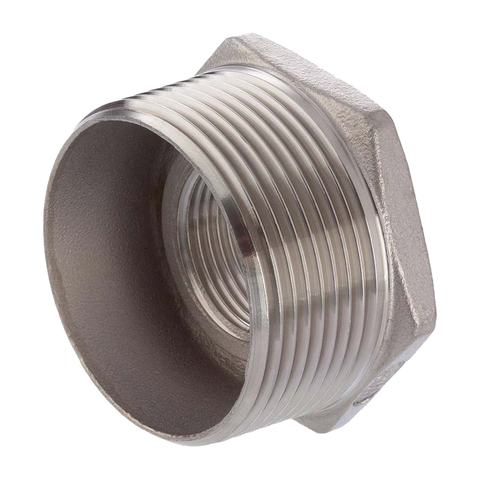 3/8" Edelstahl Fitting V4A AISI 316 Reduktionsstück Außen x Innengewinde - 3/8 "x 1/4" - PN 16 bar