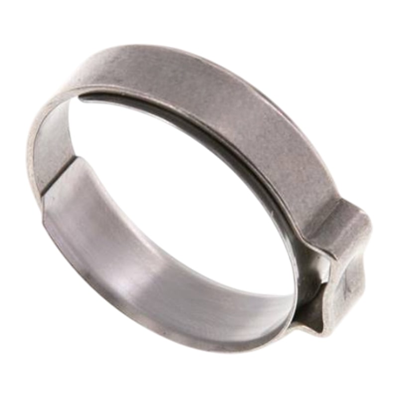 26,5 - 30,0 mm 1-Ohr Doppel Schlauch Schelle Einlagering Edelstahl 1.4307 W4 - Bandbreite 9,2 mm