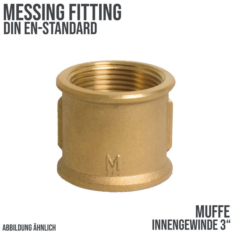 3" Muffe Nr. 270 Innen x Innengewinde IG Messing Fittings PN 20 bar