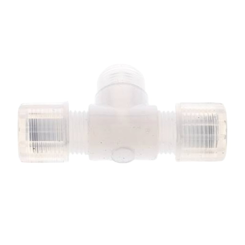 10 x 8 mm x 3/8" T-Stück 90° Kupplung Aussengewinde PFA Verschraubung PA PP Schlauch FDA - PN 10 bar