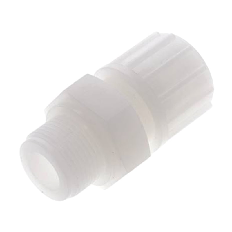 20 x 13 mm x 1/2" Kupplung Außengewinde TX Fitting Gewebe Schlauch Verbinder FDA PVDF weiß - PN 10 bar