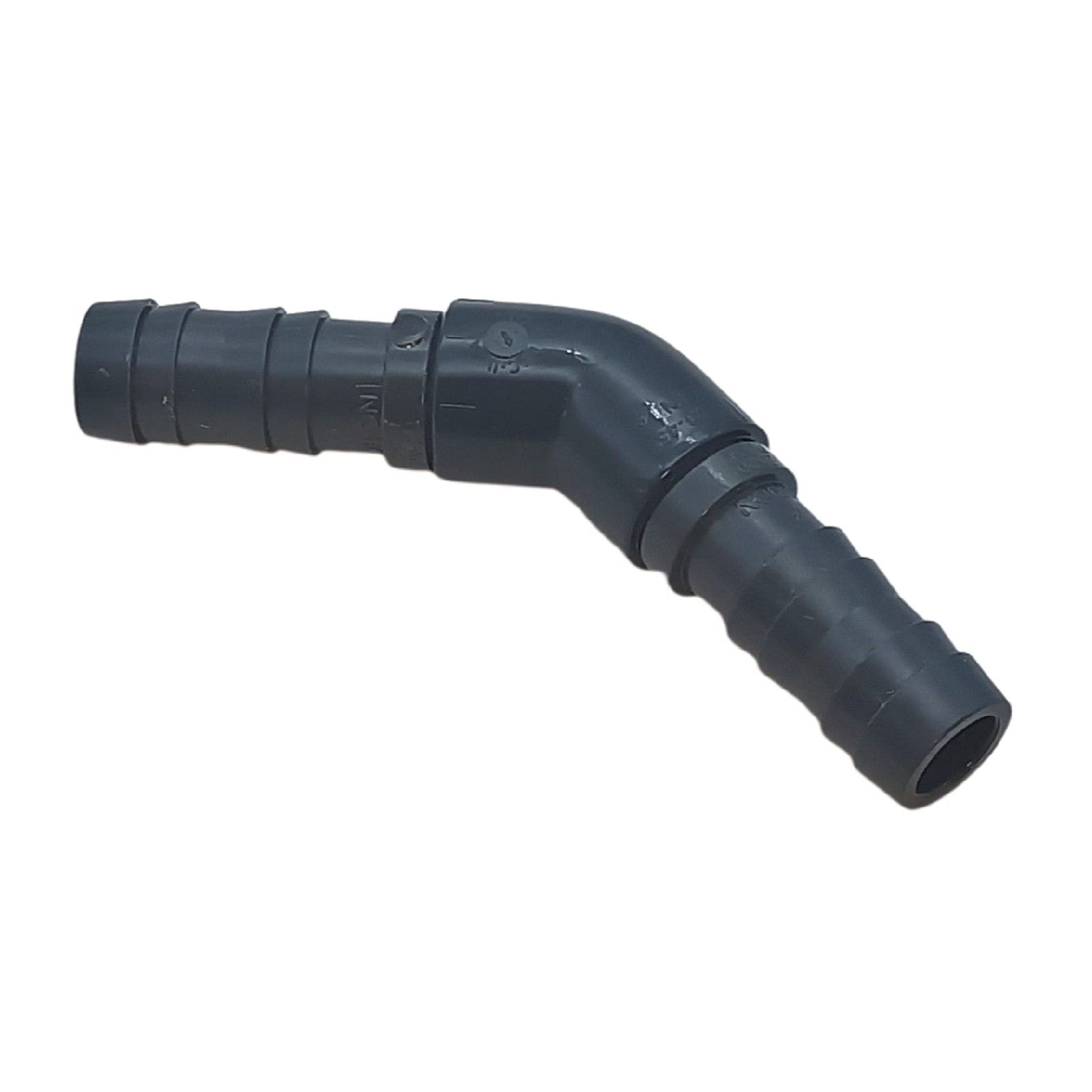 20 mm PVC PROFI Winkel 45° Schlauch Verbinder Stutzen Tülle Pool Teich Garten - PN 10 bar - Montage-Set