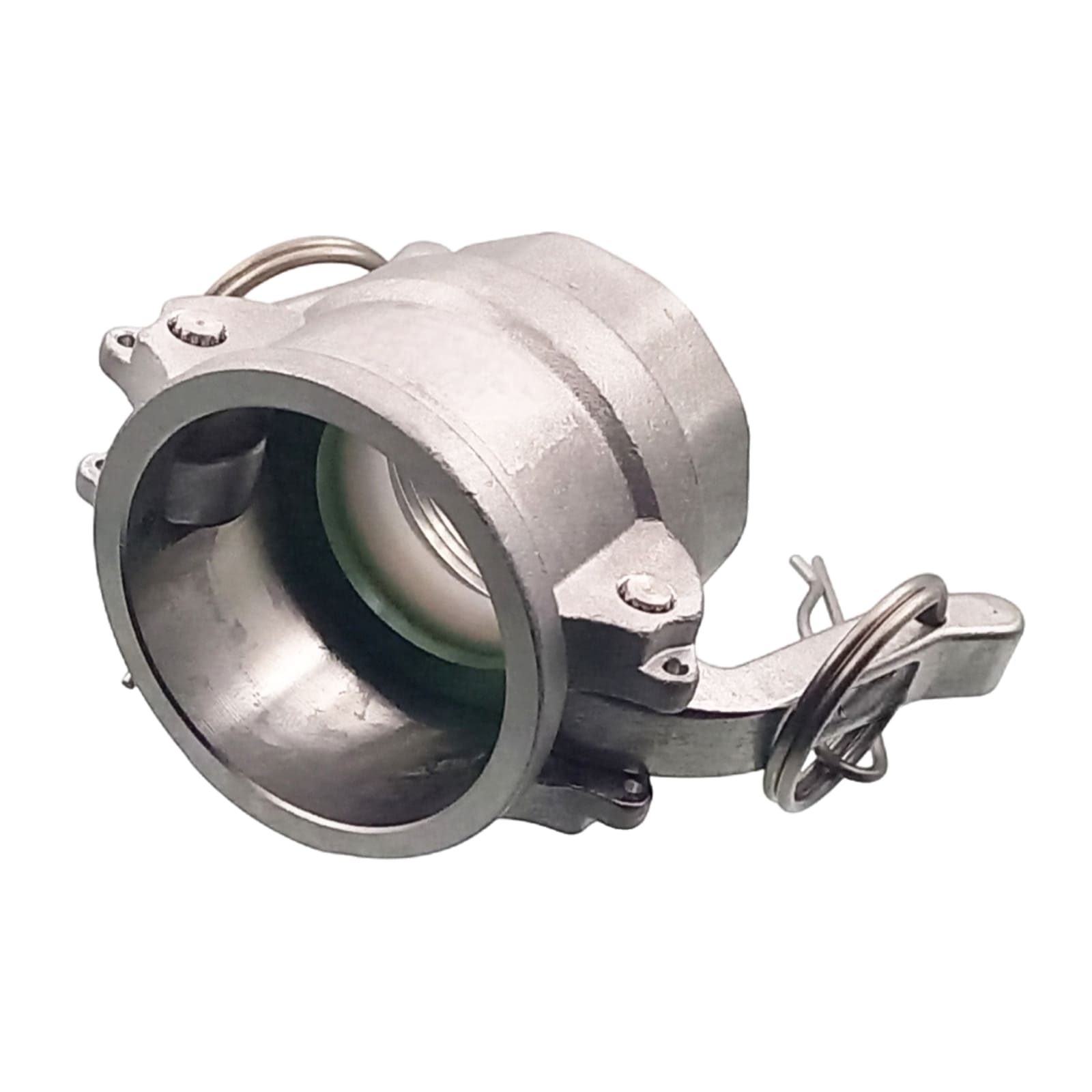 Kamlock Typ D - Mutterteil Edelstahl V4A (AISI 316) mit Innengewinde (IG) für Stecker 45,5 mm - 1 1/4" Zoll DN 32 PFA beschichtet - PN 25 bar