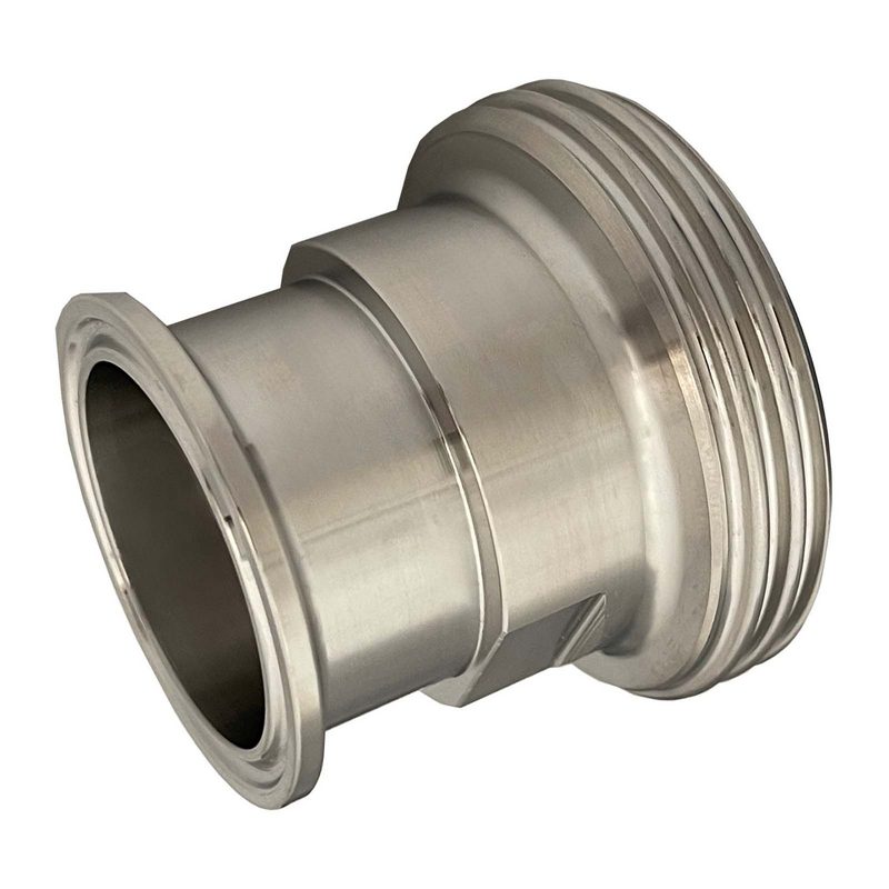 DN 25 Milchrohr Verschraubung DIN 11851 Übergang Adapter Vaterteil Außengewinde -> Clamp Teller 50,5 mm - PN 25 bar